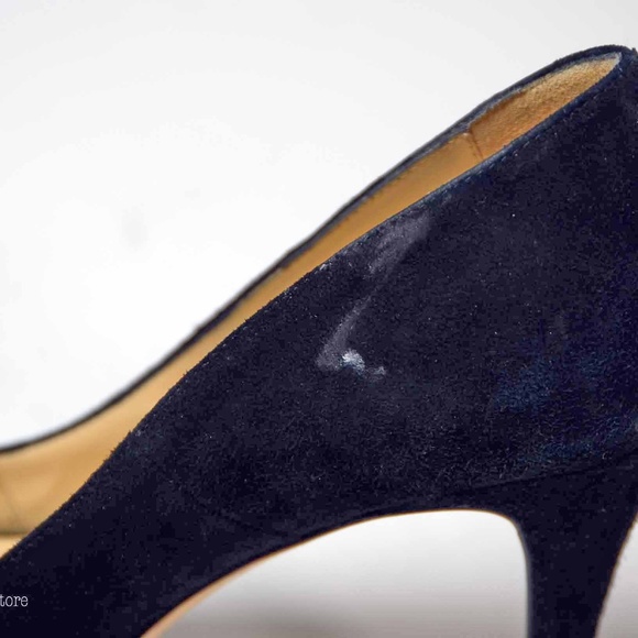 Kate Spade black suede open toe high heels sz 8AA - Picture 8 of 8